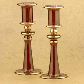 Glass Double Candle Holders