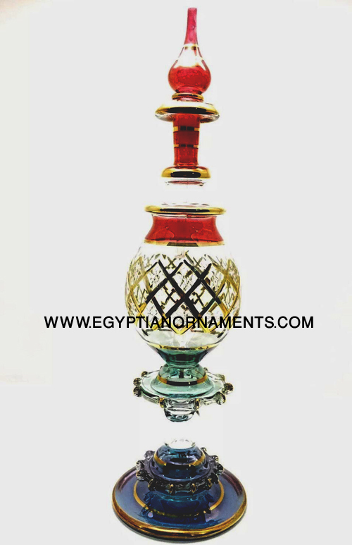 Egyptian blown glass genie bottle